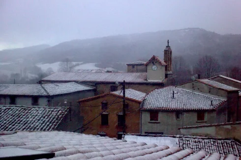 Winter scene from the roof terrace