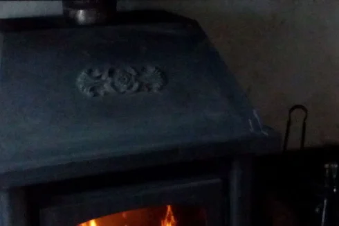 Log burner, sitting room