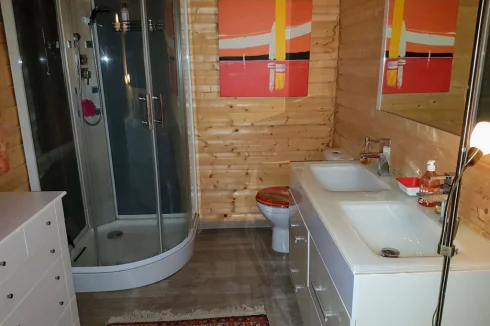 Log Cabin Ensuite Shower room