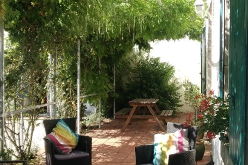 Les Ardoises (sleeps 8) - sunny terrace at the front of the house