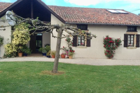 Front of house showing balcony and terrace