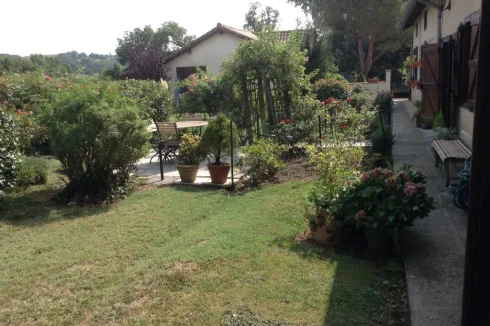 Back of house and garden looking towards stable block