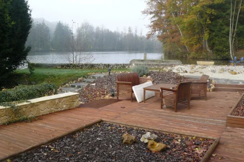 view from terrace on the lake