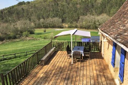 Rear of cottage with private terrace