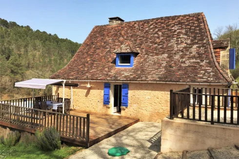 Rear of cottage with private terrace