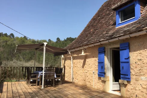 Rear of cottage with private terrace