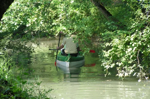 Kayak sur le bief