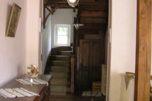 Entrance and elm stairwell