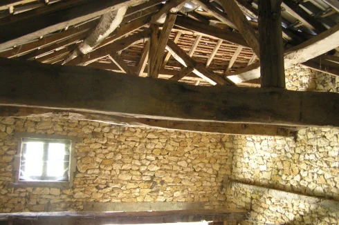 The mill's barn, its framework and 'second floor'