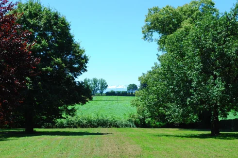 Garden and views of the Pyrenees