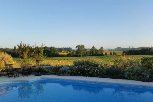 View from rear over pool