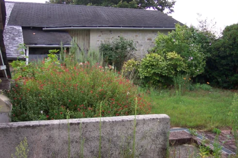 upper garden and upper storey of outbuilding