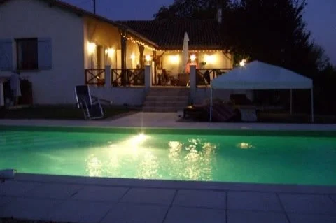 Pool & Terrace at night