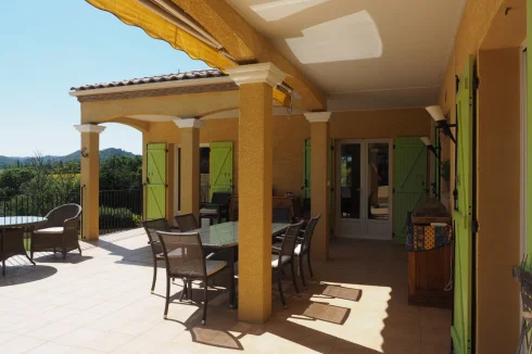 Terrace with doors in lounge, kitchen and master bedroom