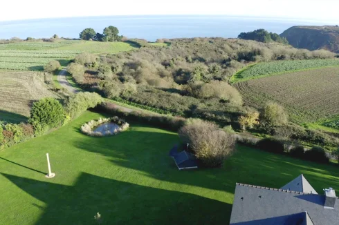 Sea and countryside view