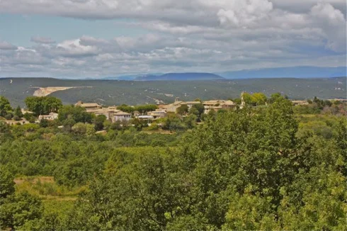 View from upper terrace