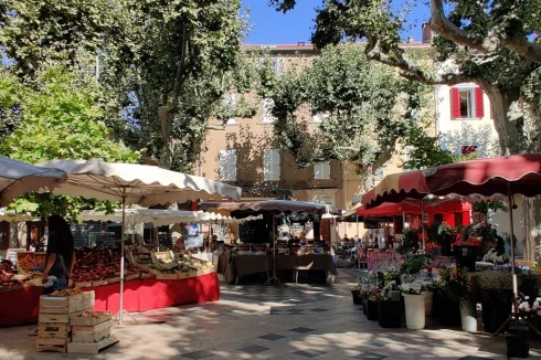 Collobrieres village sunday market