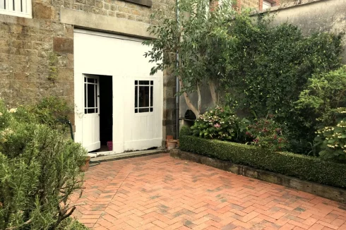 Garden view of garage