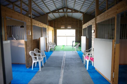 Stablings for horses used as games and fitness room