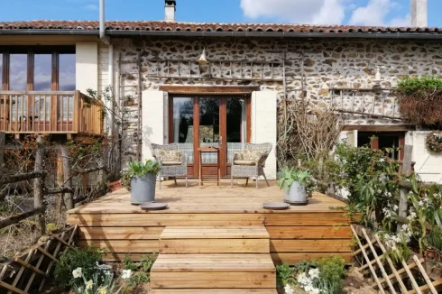 Decked area and balcony