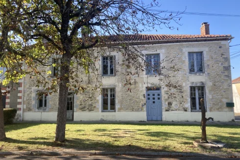 In a Hamlet, Spacious Village House with Attached Barn & Gar