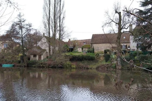 Cottage and river