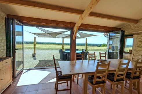 Dining room with bi-fold doors