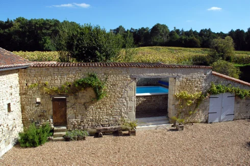 Pool in open barn