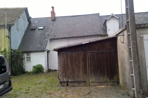 Rear of cottage and garage