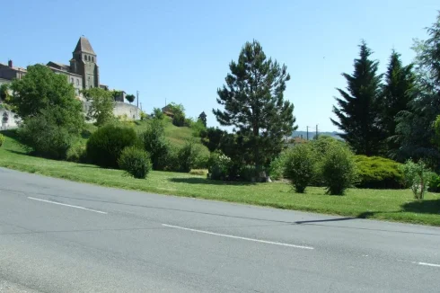 Village from main gates. Quiet road, garden across road is ours.