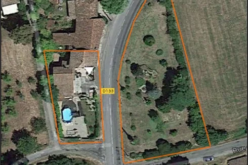 Cadastre.(Land map). Our property outlined.  Live 'The Good Life' with an allotment!