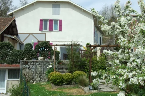 House from second gate in 'long garden'. Gite entrance on lower left.