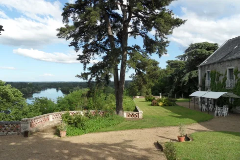 Great terrace overlooking the river Loire