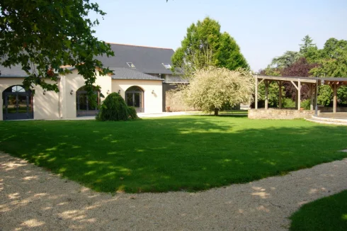 The reception room and a picnic area