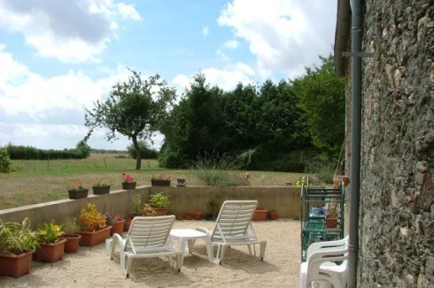 Patio and countryside view