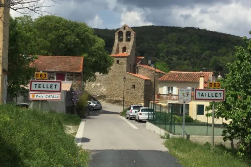 coming into  Taillet from Ceret