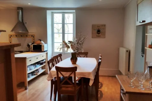 Kitchen with dining room & utility room