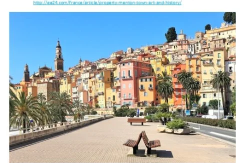 Menton Town, so many things to do.  40 Minutes by car to Nice Int. airport.  12 minutes to Monaco