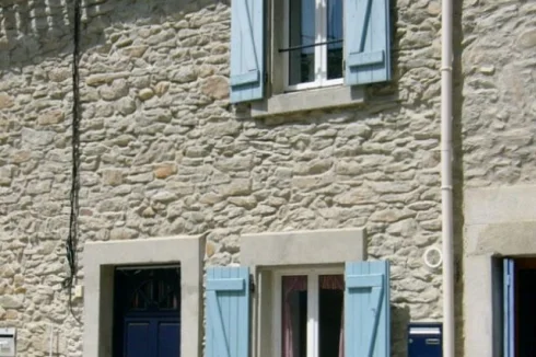 The terraced cottages are part of the old horse stables