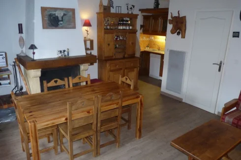 dining area with fireplace