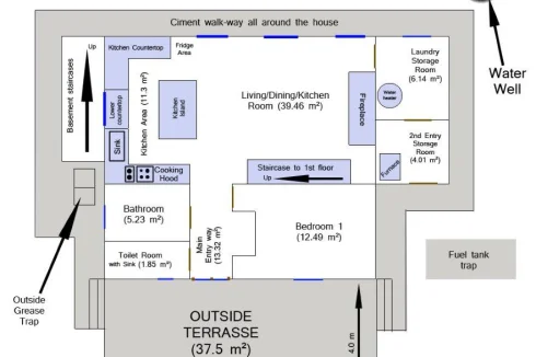 Main level floor plan