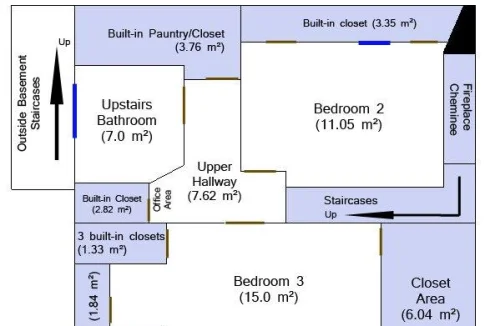 Upstairs floor plan