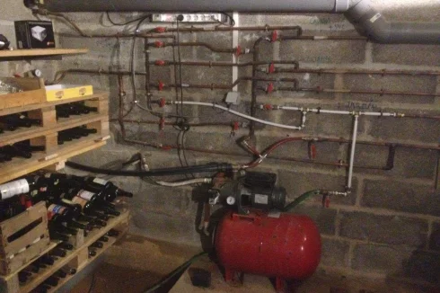 Basement:  Electric Well Pump and house plumbing dispatch