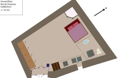 The ground floor plan