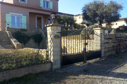 front view with gate