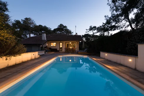 The pool at night