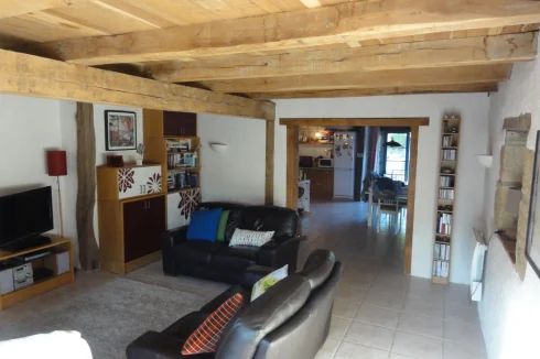 Spacious living and dining area in main house