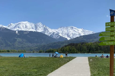 The Passy Lake at the foot of Mont-Blanc