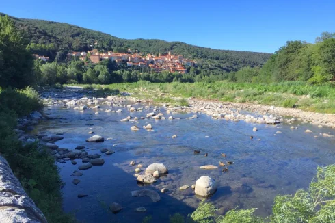 Landscape Of Local Villages And The Tech River