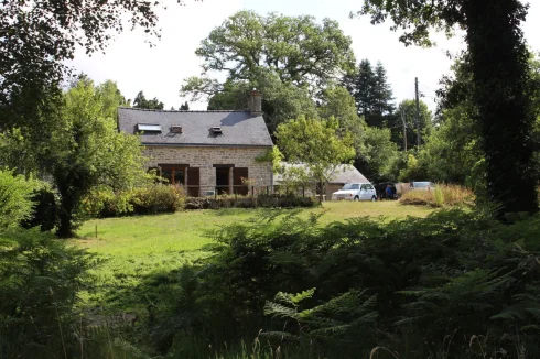 Frontal view of house from prairie